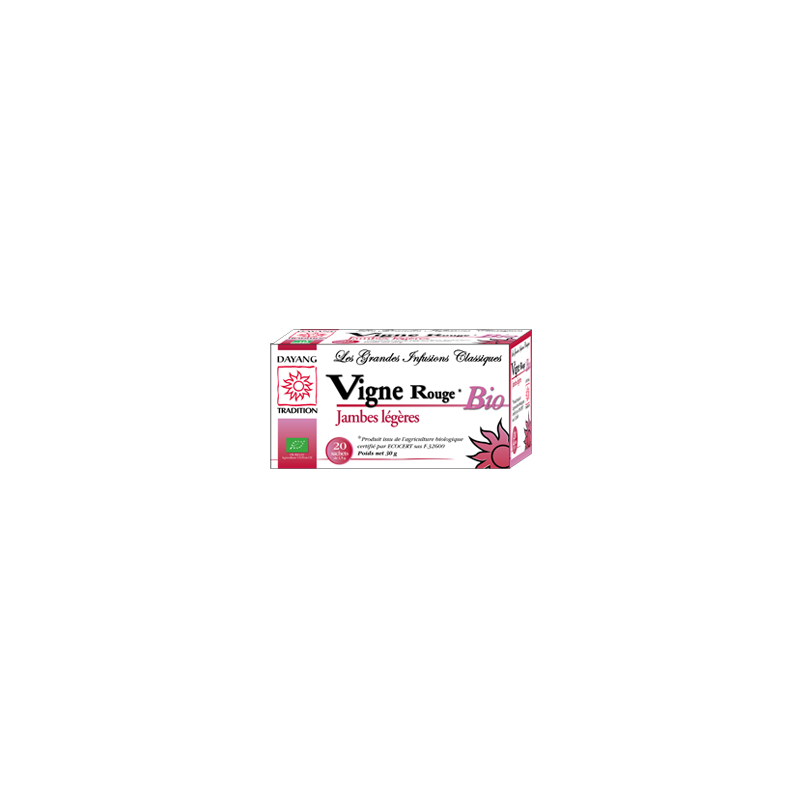 Infusion Bio Jambes légères Vigne Rouge - 20 sachets