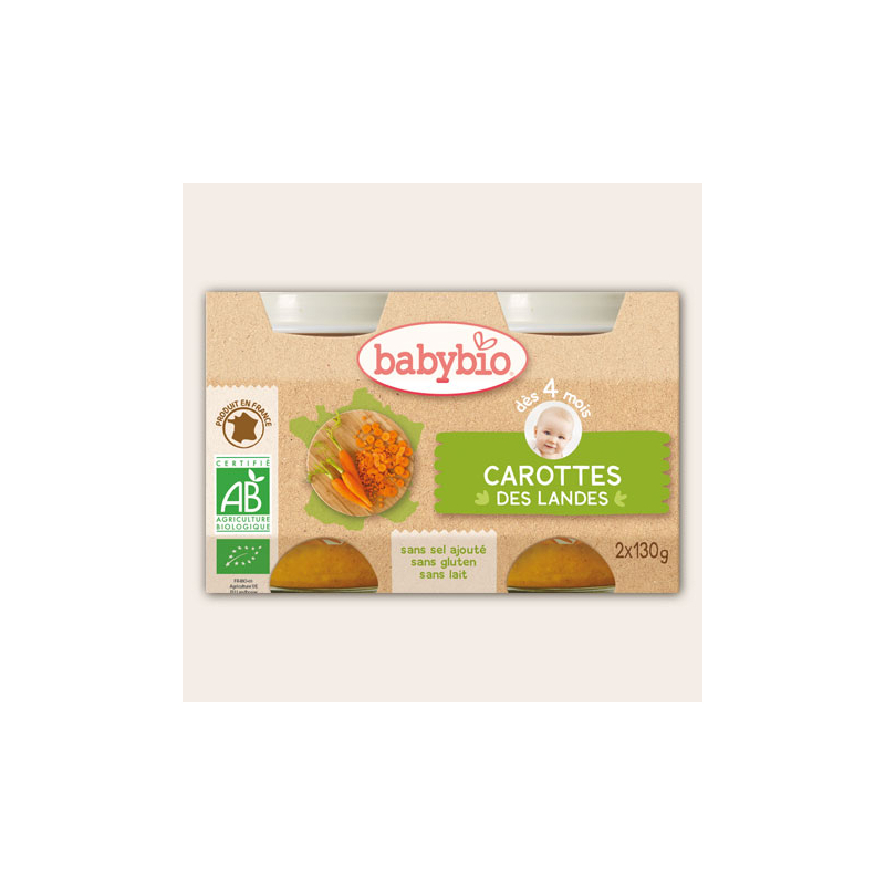 Petit pot de légumes Carottes des Landes, 2x130gr