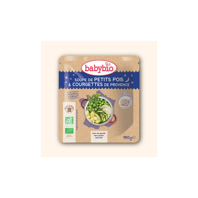 Sachet Soupe Bonne Nuit - Soupe de Petits Pois & Courgettes de Provence