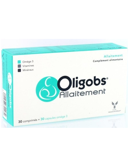 Oligobs Allaitement, 30 comprimés + 30 capsules d'oméga 3