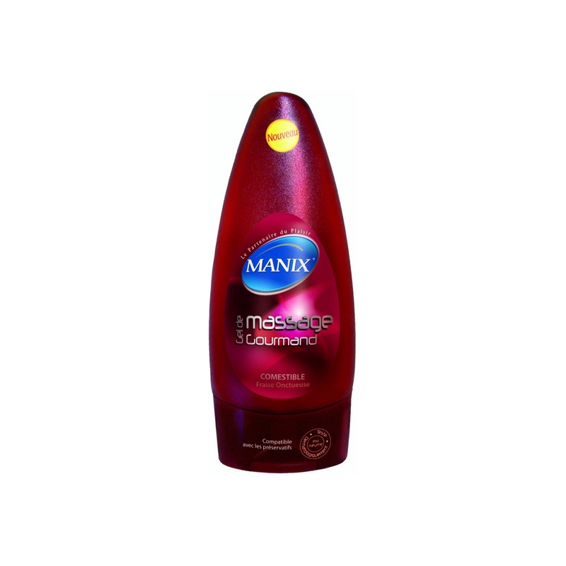 Gel de Massage Gourmand Fraise Onctueuse, 200ml