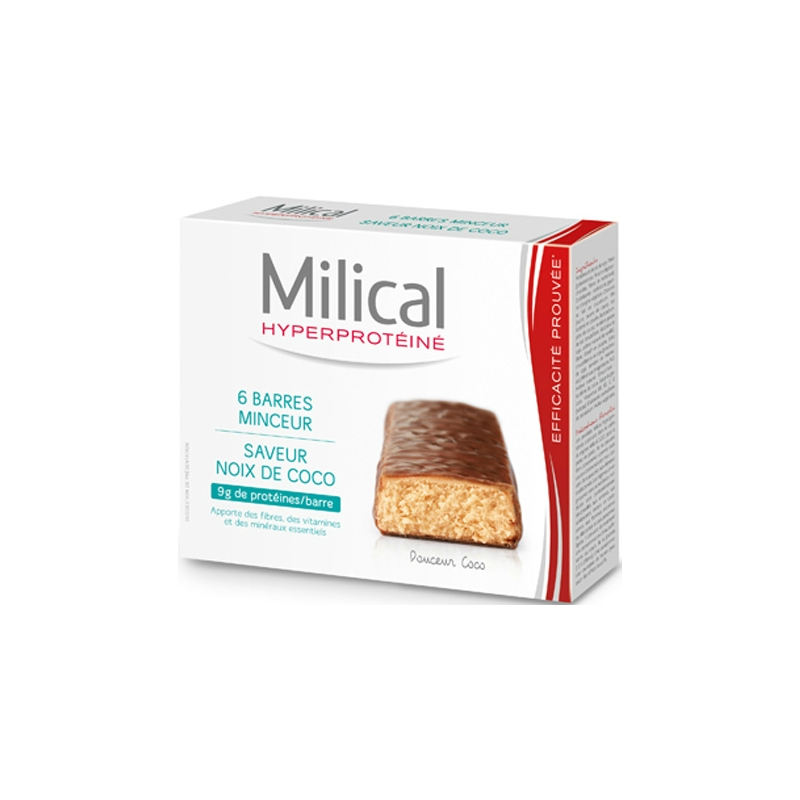 Barre Minceur Chocolat Noix de Coco, 6 barres