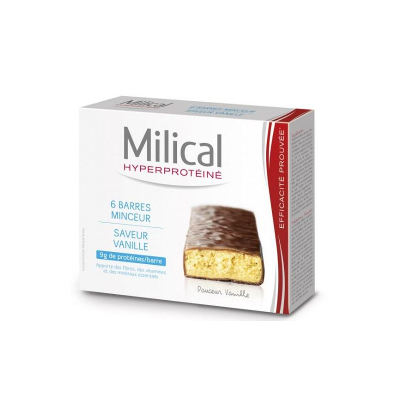 Barres Minceur Hyperprotéinées Vanille - 6 barres