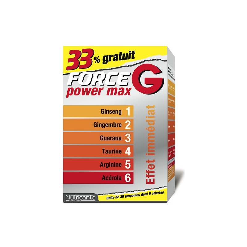 FORCE G Power Max - 20 ampoules