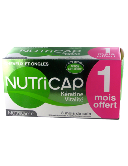 Nutricap - Kératine Vitalité - Cheveux, 90 capsules