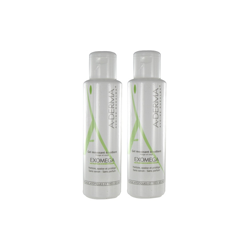 Exomega DUO Gel moussant émollient - 2x500ml