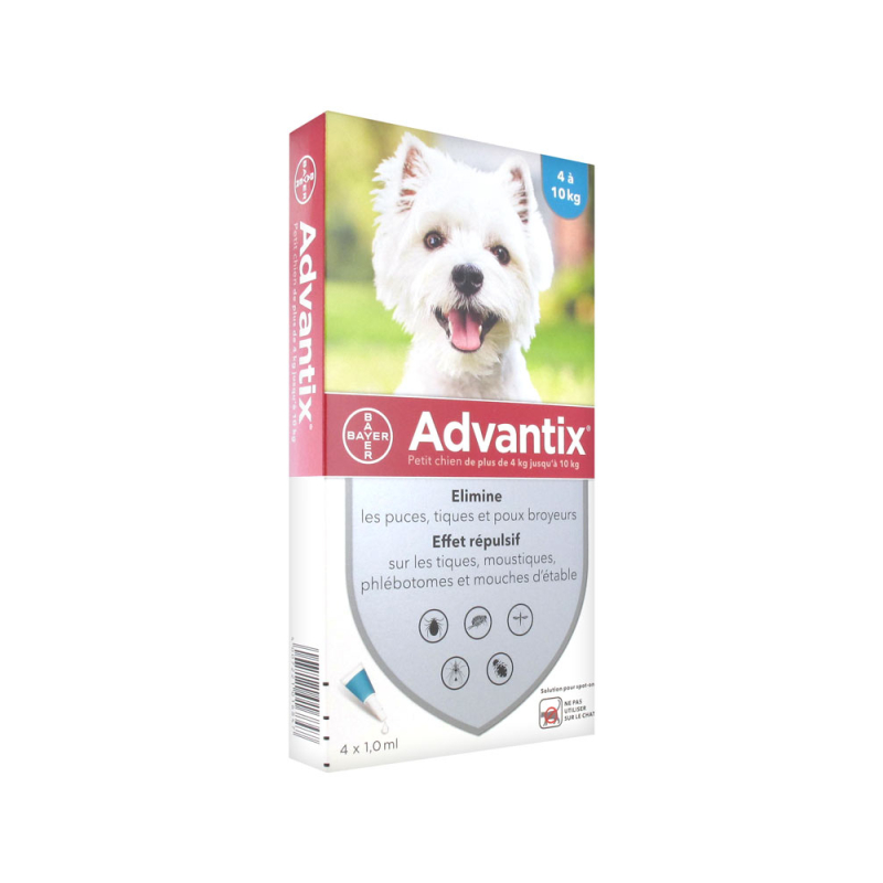 Advantix Petit Chien 4-10kg, 4 pipettes