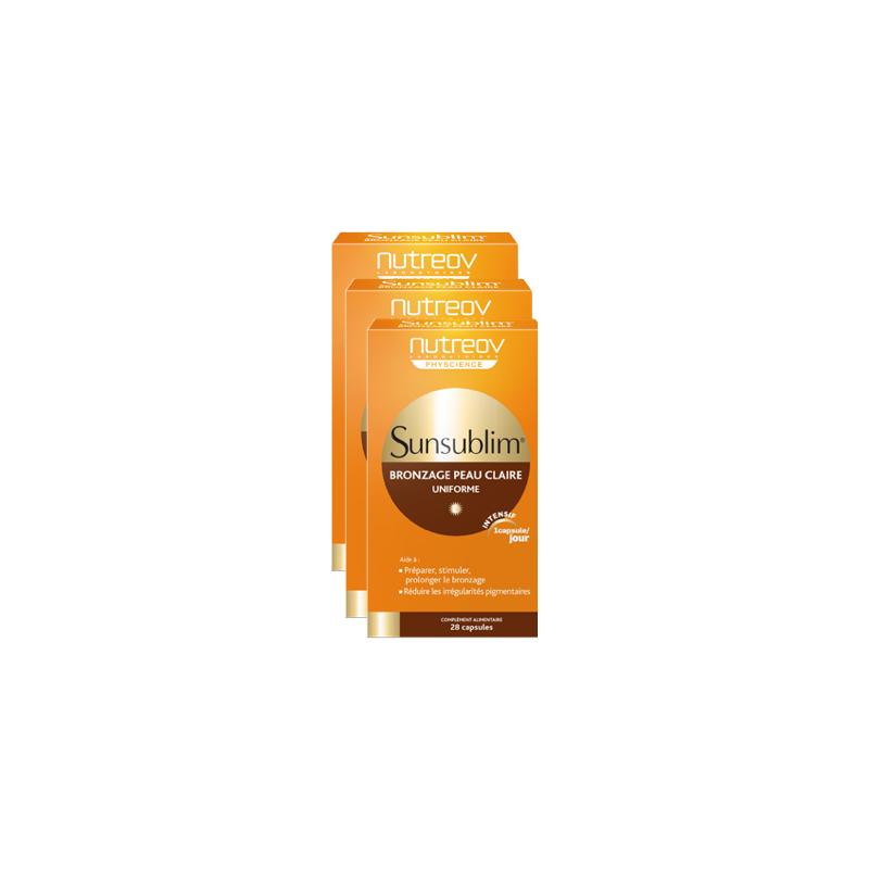 SUNSUBLIM Bronzage Peau Claire Tripack, 3x30 capsules