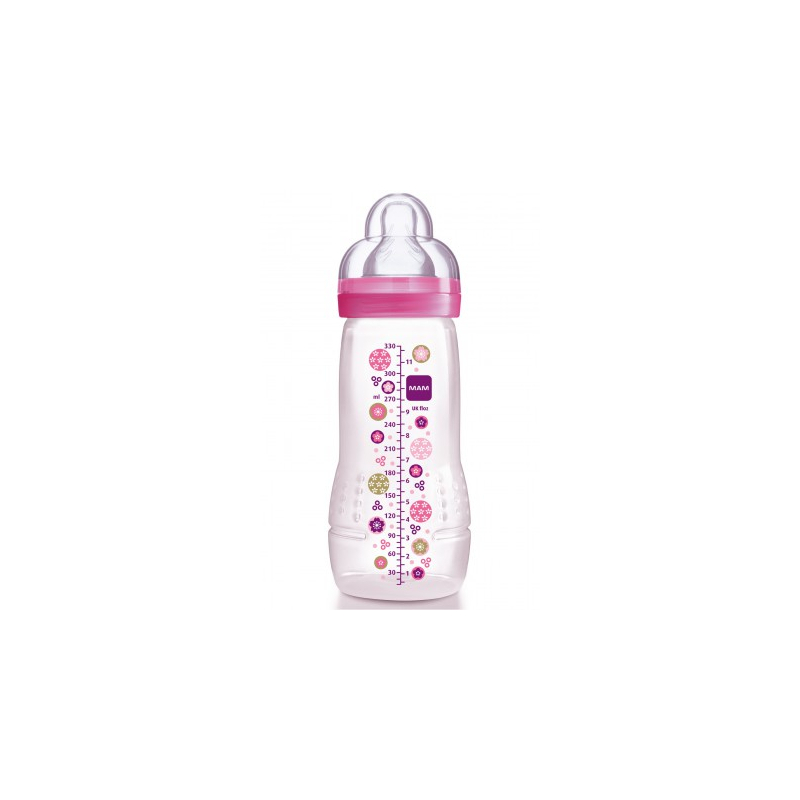 Biberon 2ème âge Cercle Rose - 330 ml