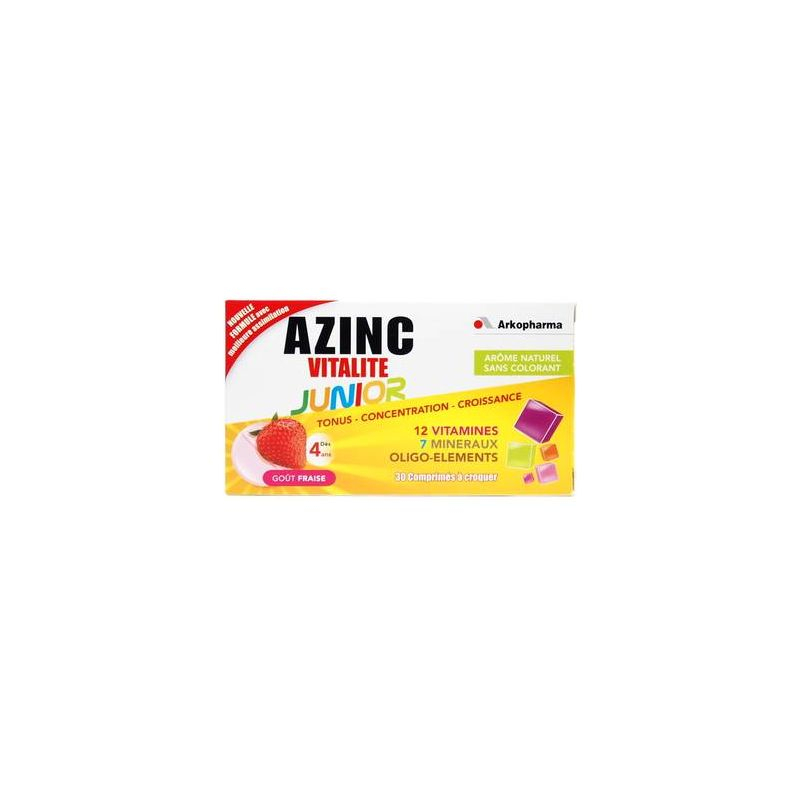 AZINC Vitalité junior Fraise - 30 comprimés