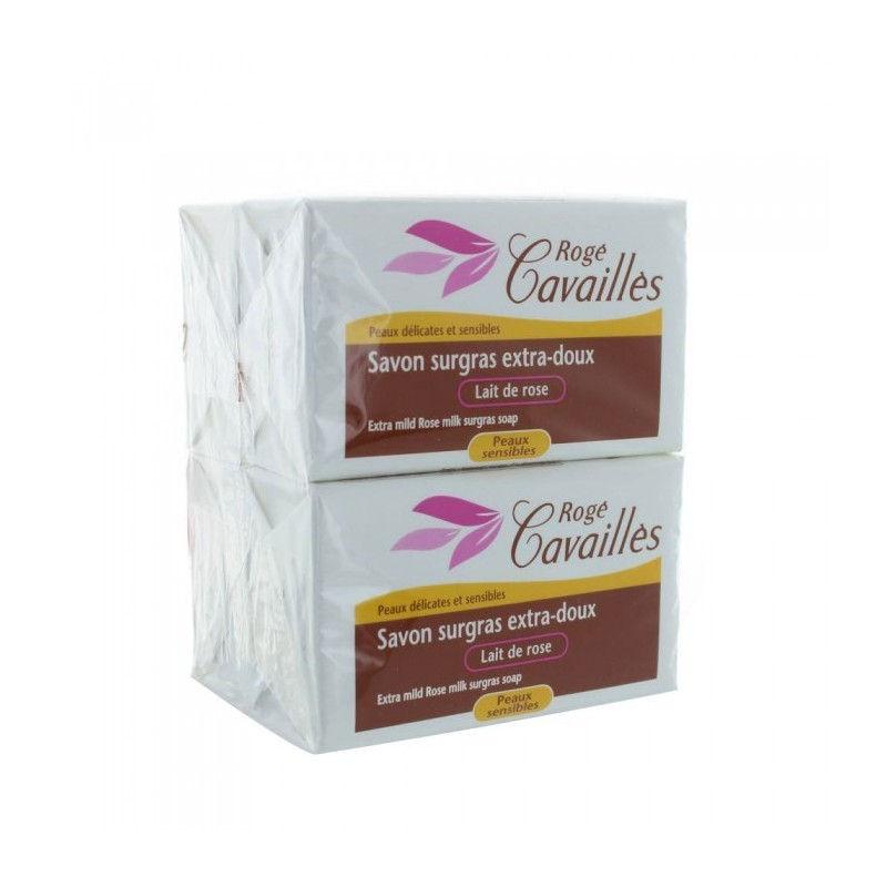 Rogé Cavaillès Savon Lait de Rose Extra-Doux - 4x250g