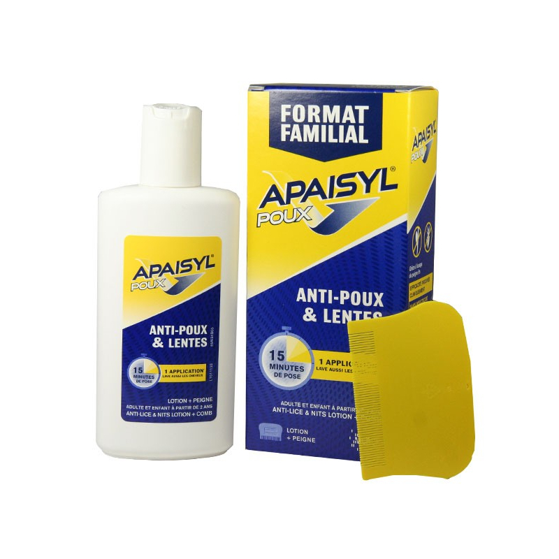 Apaisyl Poux Traitement Anti Poux et Lentes 200ml + Peigne