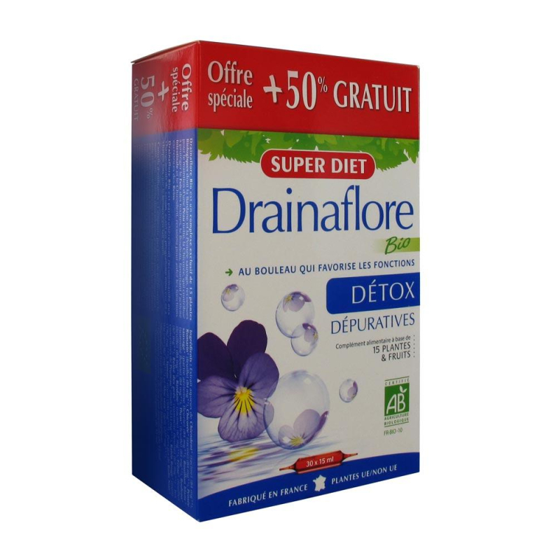 Drainaflore Bio - 30 ampoules