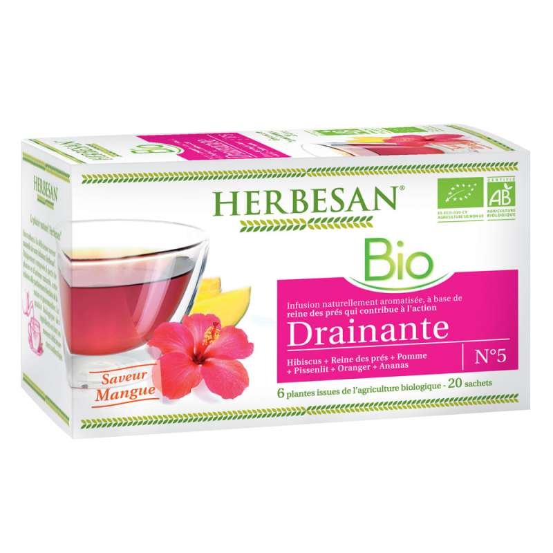 Herbesan Infusion Drainante Bio - 20 Sachets