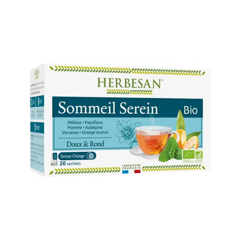 Infusion mélisse – sommeil serein Bio, 20 sachets