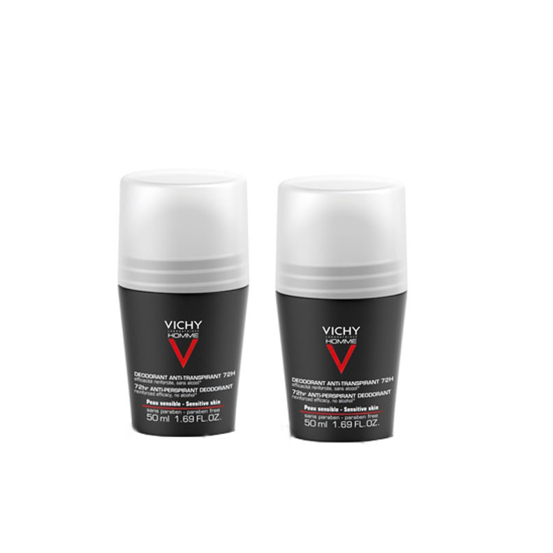 VICHY HOMME Déodorant Contrôle Extrême - 2x50ml