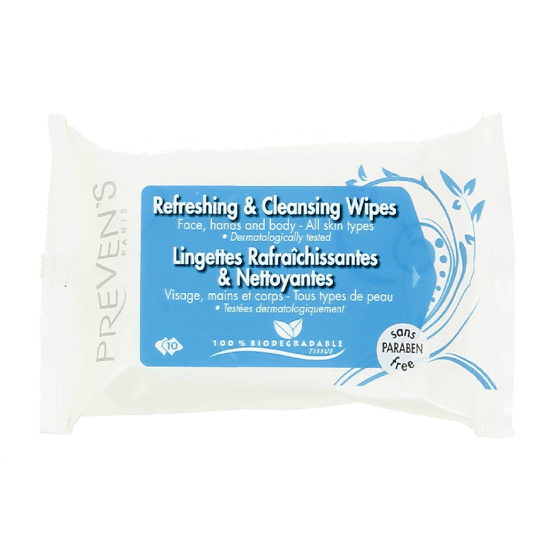 Lingettes Antiseptiques  RAFRAICHISSANTE - 10 lingettes.