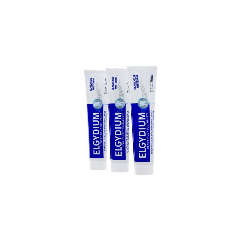 ELGYDIUM Dentifrice Blancheur - 3x75ml