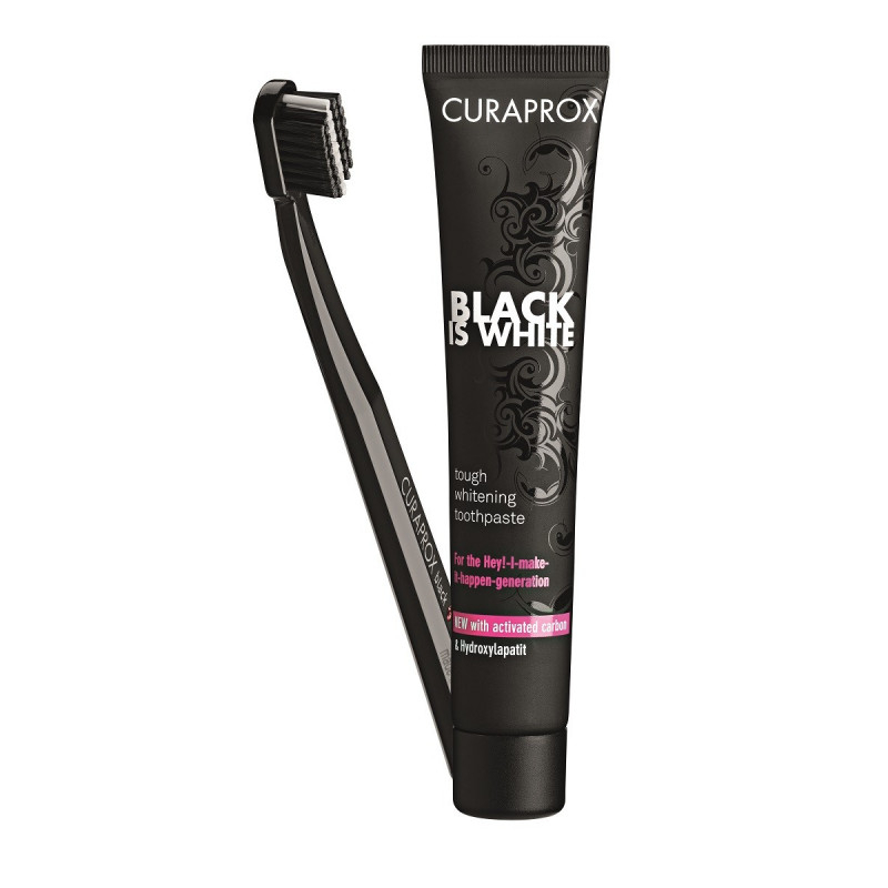 Black is White - dentifrice + brosse à dents