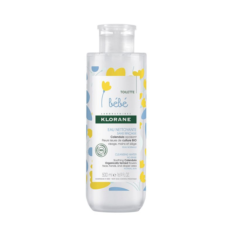 Klorane Bébé Eau Nettoyante Micellaire Sans Rinçage à la PhysioCalenduline® - 500ml