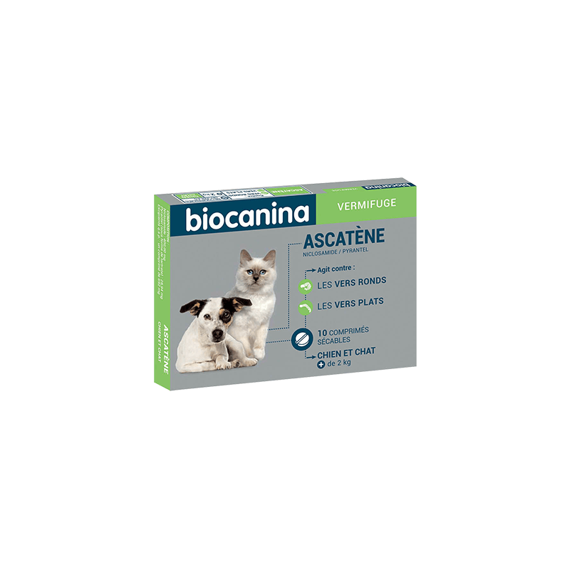 Biocanina Ascatène Vermifuge Chiens & Chats - 10 comprimés