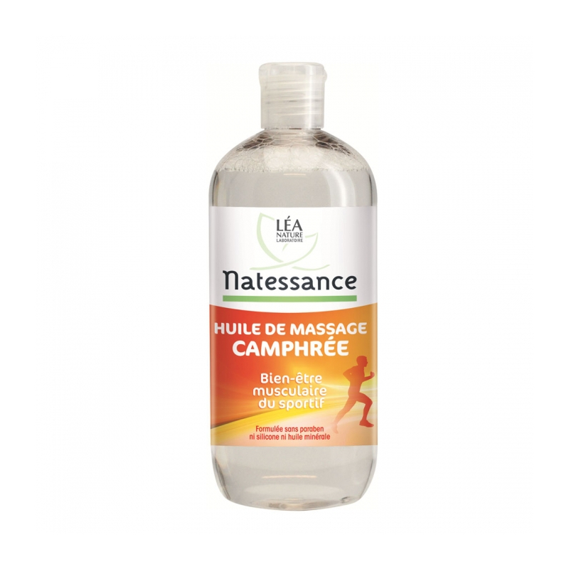 Natessance Huile de Massage Camphrée - 500 ml