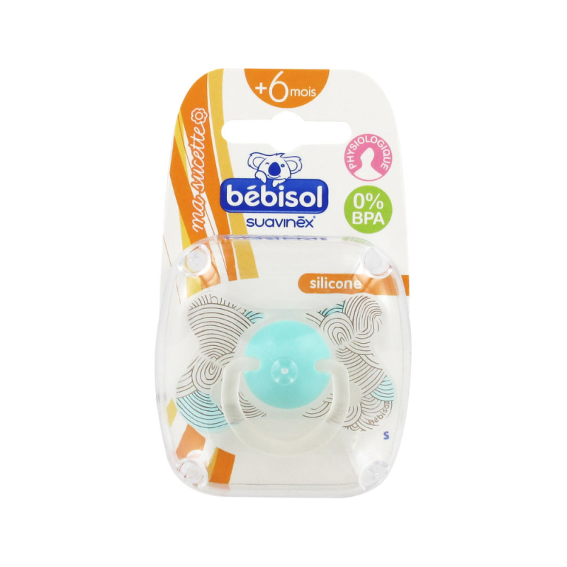 Bébisol Sucette Physiologique Silicone Papillon +6 Mois (S) -  Vert