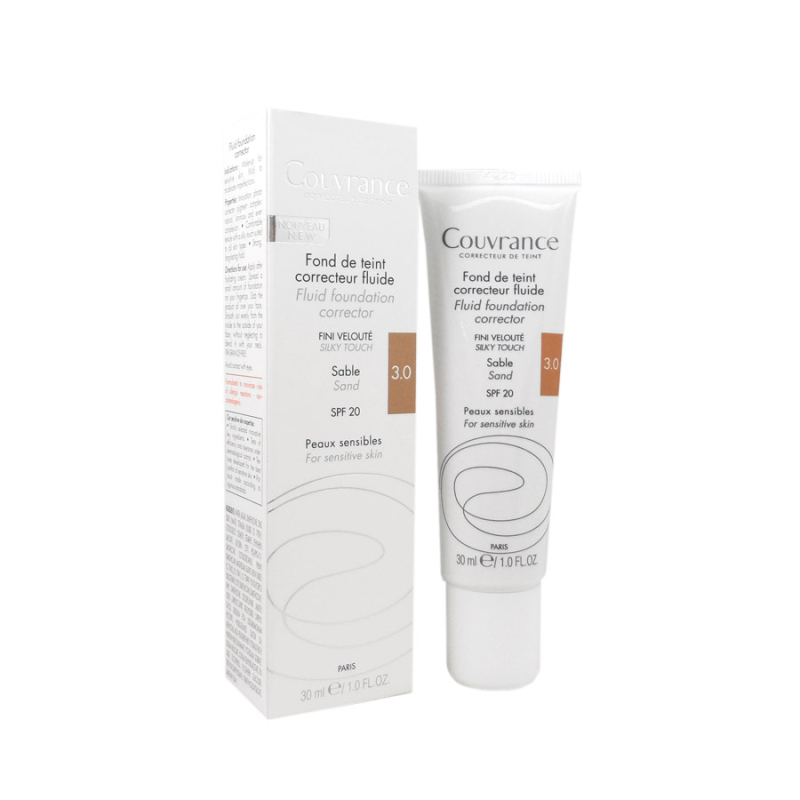 Avène Couvrance Fond de Teint Correcteur Sable Fluide SPF 20 - 30 ml