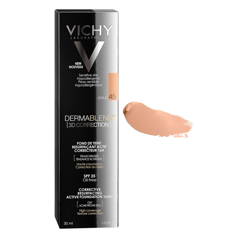 DERMABLEND 3D CORRECTION Fond de Teint Correcteur Teinte : 05 : Porcelain 16H - 30ml