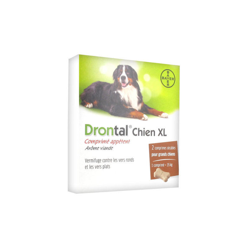 Bayer Drontal XL Pour Chiens - 2 Comprimés