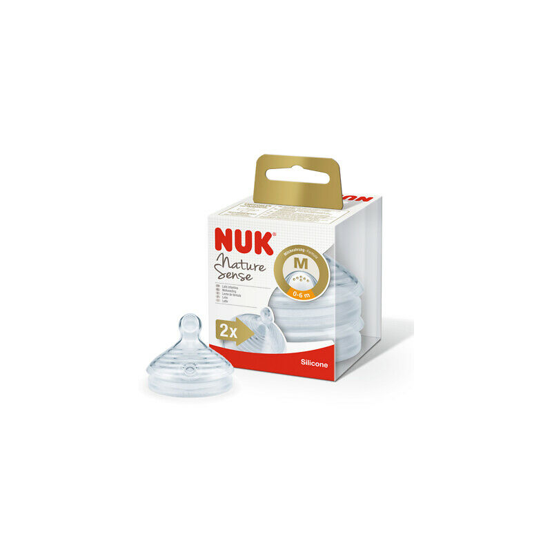 NUK Nature Sense tétines M 0-6M lot de 2