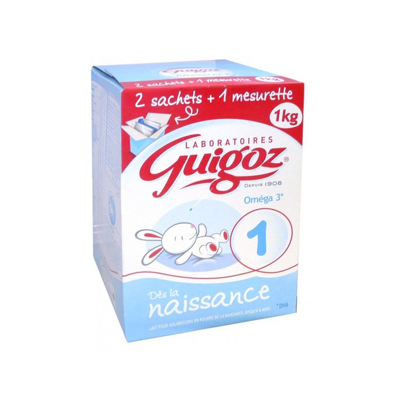 Guigoz Lait 1er âge Dès la Naissance  - 2 Sachets x 500g