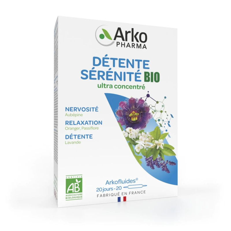 Arkopharma Arkofluides Détente Sommeil Bio - 20 Ampoules