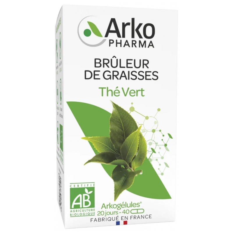 Arkopharma Arkogélules Thé Vert Bio - 40 Gélules 