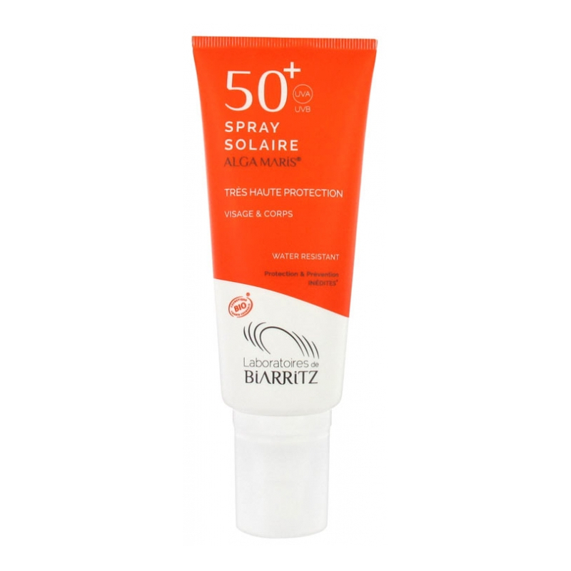 Biarritz Alga Maris Spray Solaire Visage et Corps SPF 50+ Bio - 100 ml