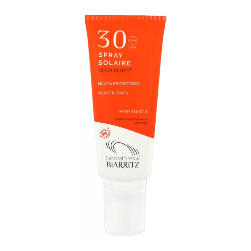 Biarritz Alga Maris Spray Solaire Visage et Corps SPF 30 Bio - 100 ml