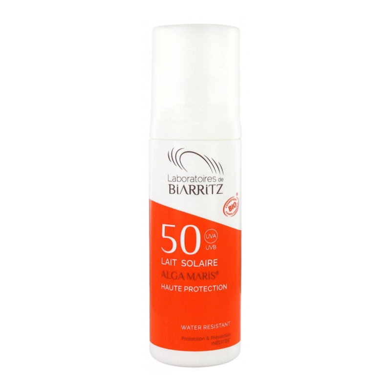 Biarritz Alga Maris Lait Solaire Visage et Corps SPF 50 Bio - 100 ml