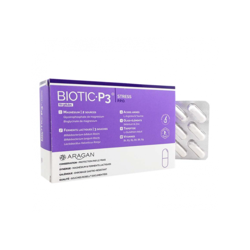 Aragan Biotic P3 Sztress Boîte De - 60 gélules 