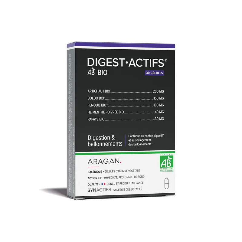 Aragan Synactifs DigestActifs Bio - 30 Gélules