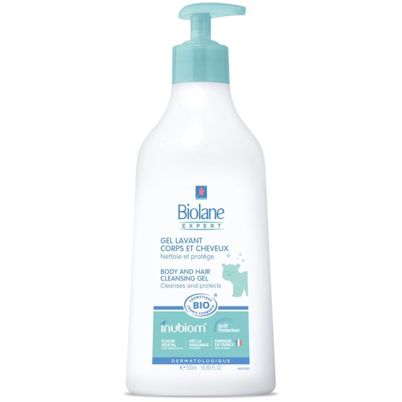 BIOLANE EXPERT Gel Lavant Corps et Cheveux Certifié BIO - 500ml