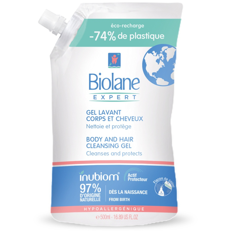 BIOLANE EXPERT Gel Lavant Corps et Cheveux Éco-Recharge - 500ml