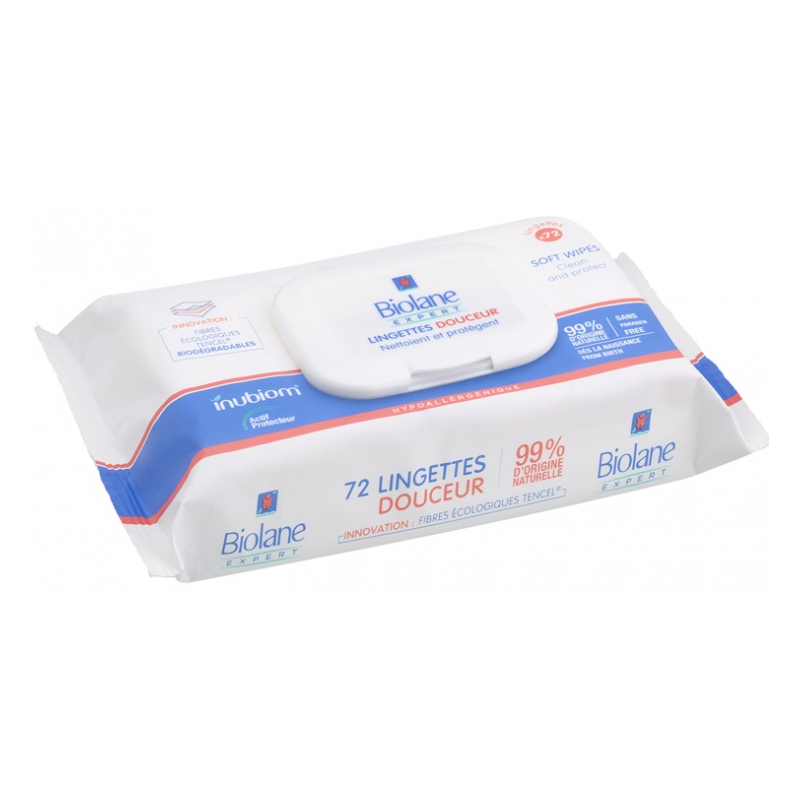 BIOLANE EXPERT Lingettes Douceur - 72 lingettes