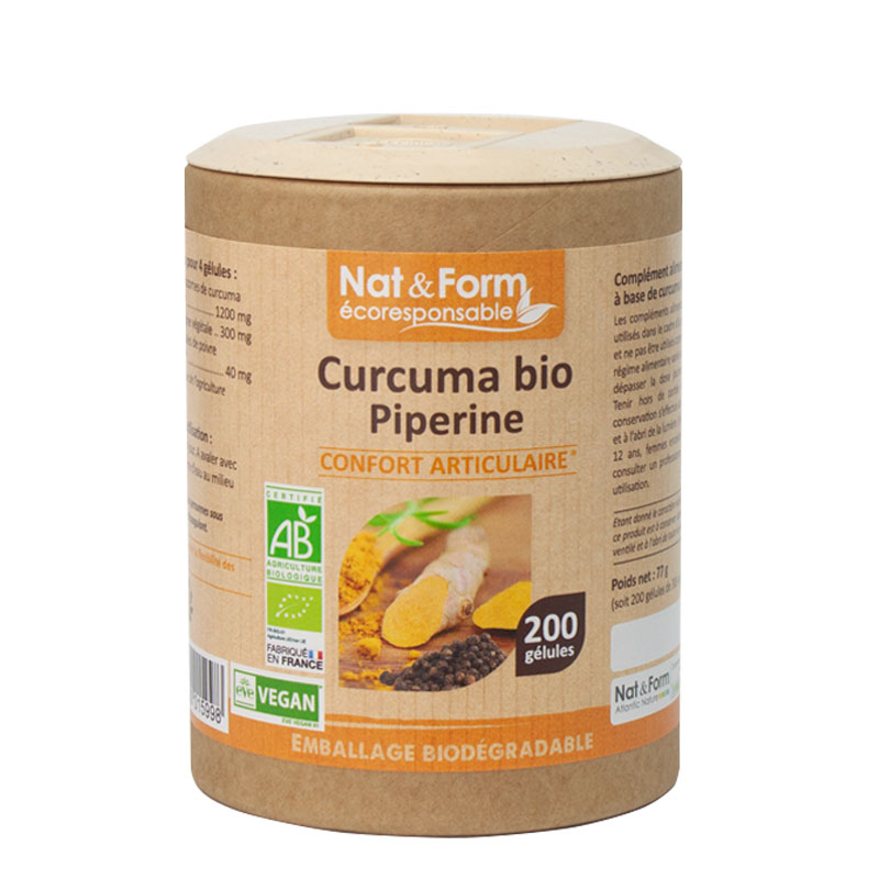 CURCUMA PIPERINE BIO - 200 gélules