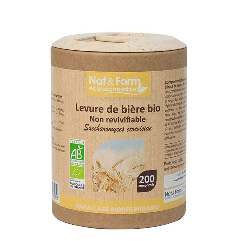 LEVURE DE BIÈRE NON REVIVIFIABLE BIO - 200 comprimés