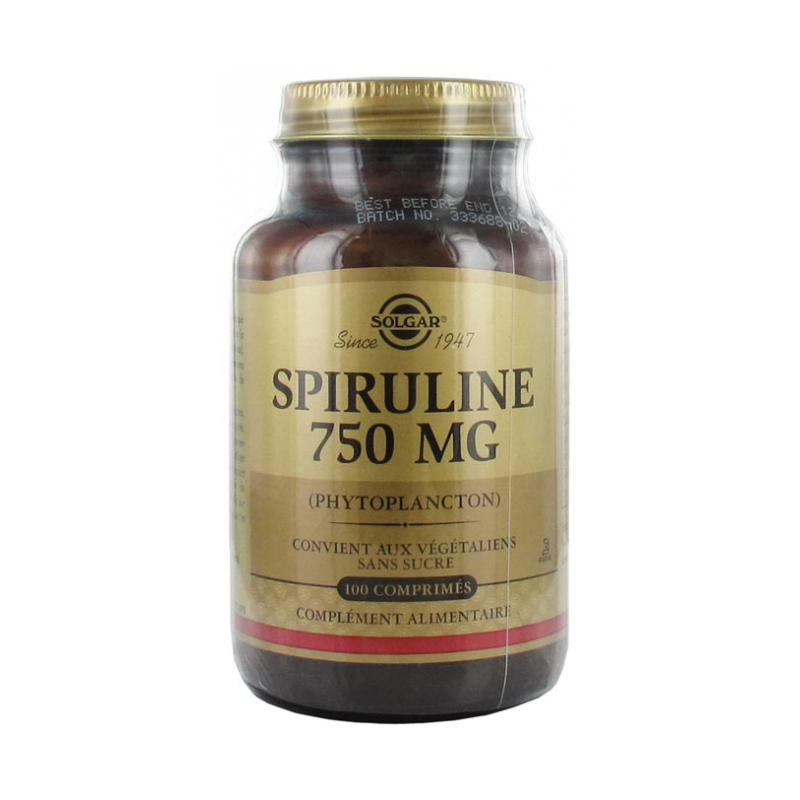 Solgar Spiruline 750 mg - 100 Comprimés