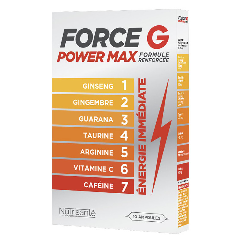 Force G Power Max Formule Renforcée - 20 ampoules