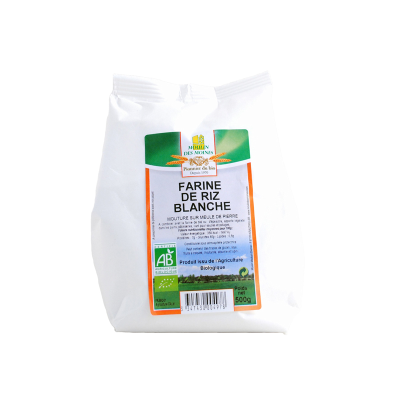 Moulin des Moines Farine de Riz Blanc - 500g