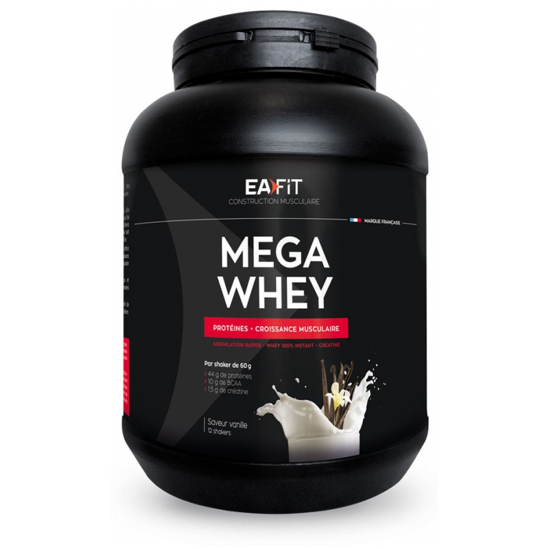 Eafit Megawhey Whey Créatine Complex - Saveur : Vanille - 750g