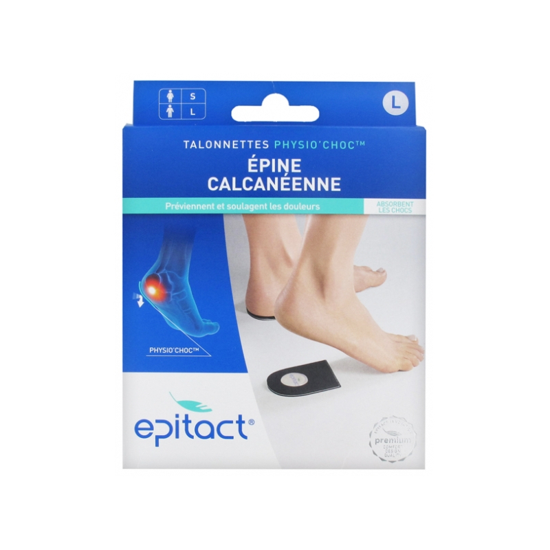 Epitact Talonnettes au Physio'Choc Epine Calcanéenne  Homme Taille : L - 1 paire