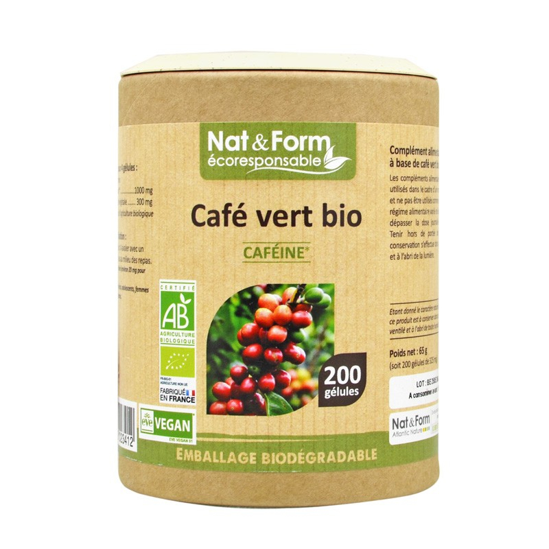 Nat & Form Café Vert Bio Eco-Responsable - 200 gélules